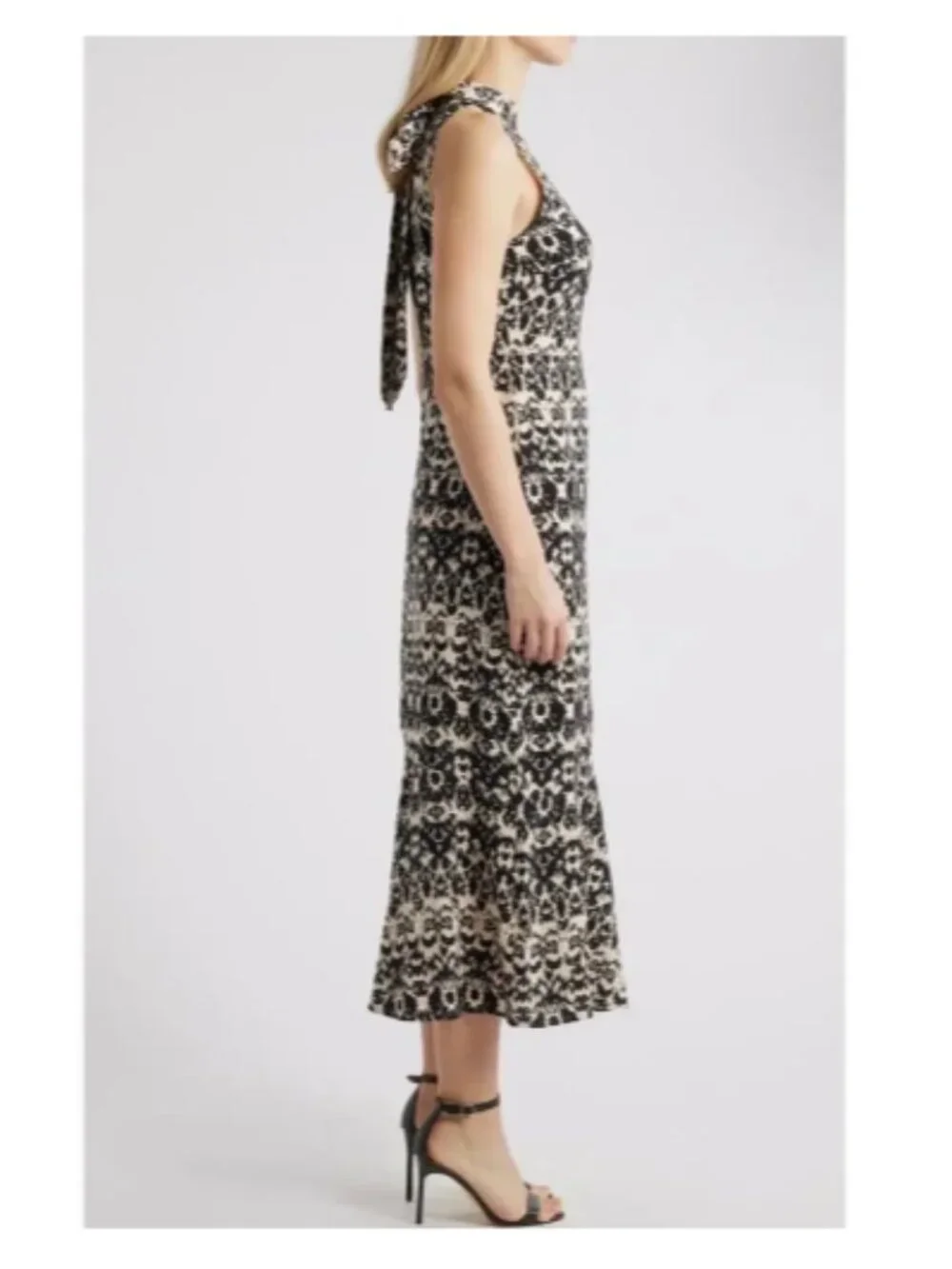 Sam Edelman NWT Ikat Print High Neck Maxi Dress Size 2